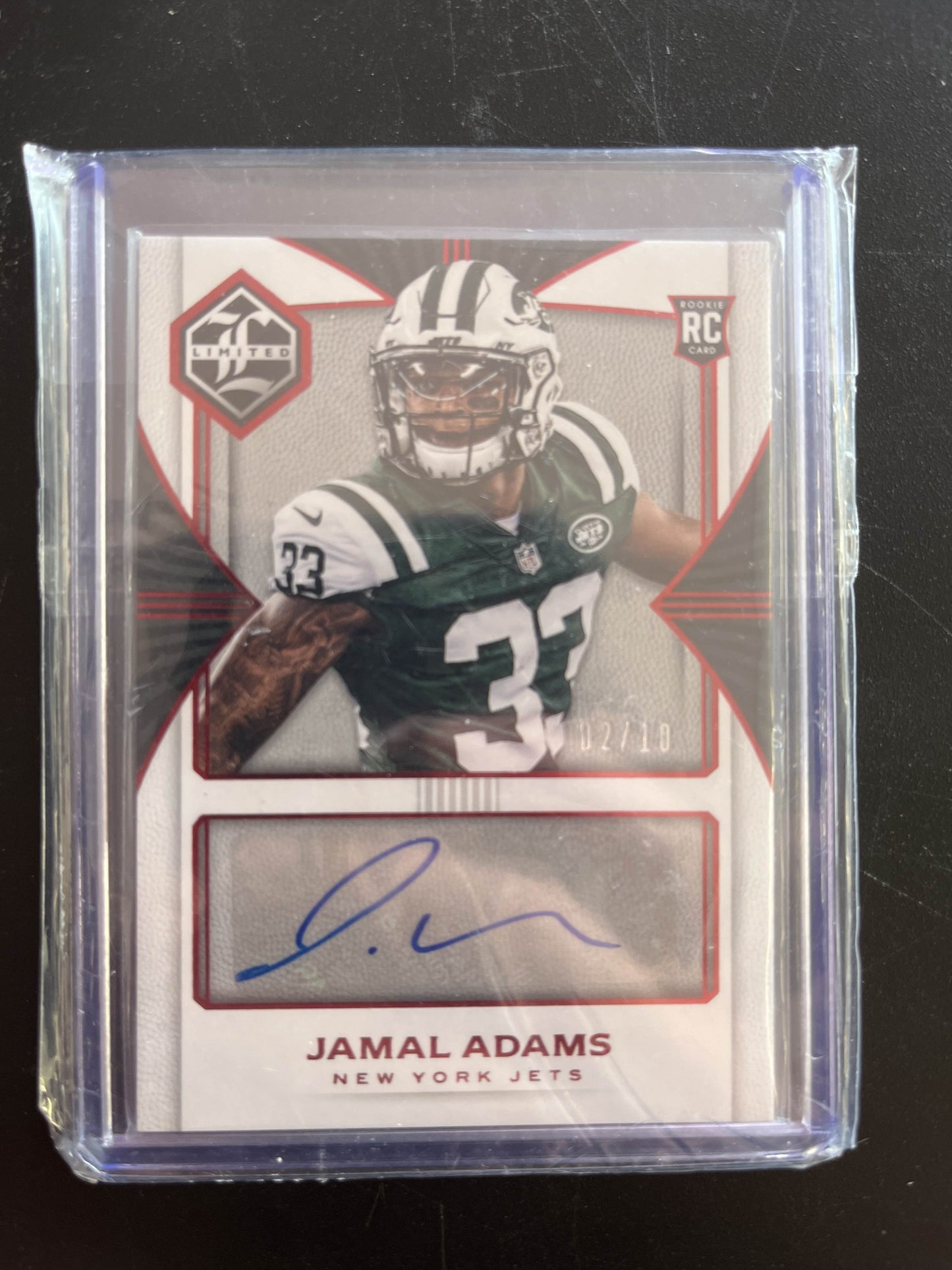 2017 Panini Limited Rookie Auto /10 Jamal Adams #156 Rookie Auto RC