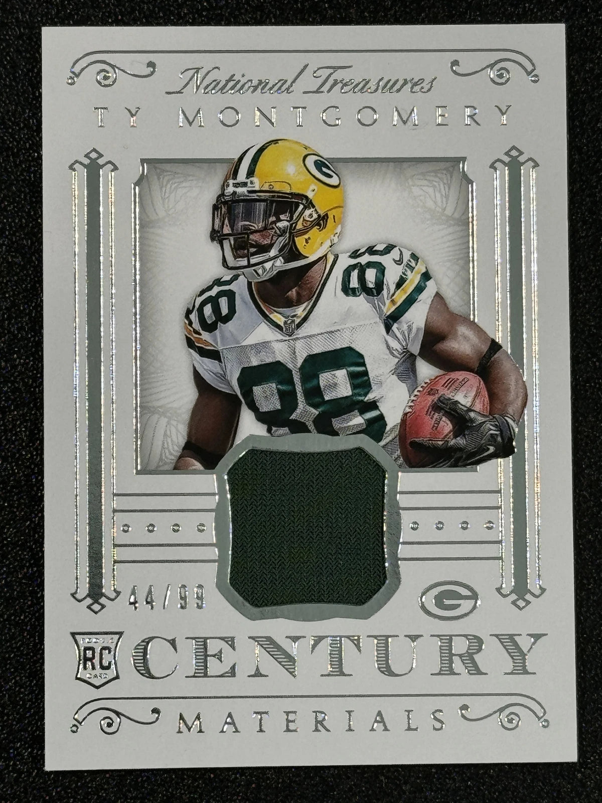 2015 National Treasures Football #CM-TM Ty Montgomery #/99 Century Materials RC