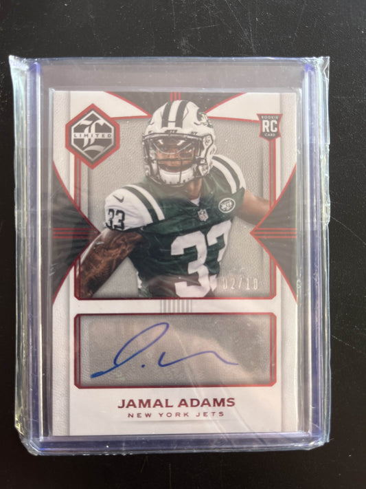 2017 Panini Limited Rookie Auto /10 Jamal Adams #156 Rookie Auto RC