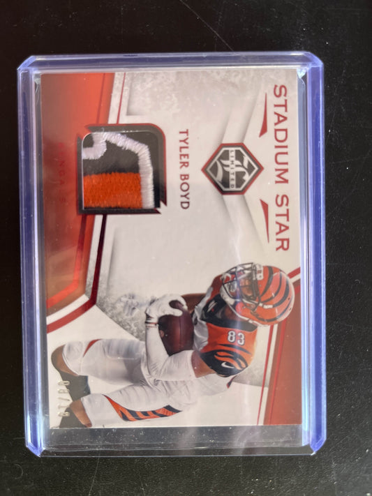 2019 panini limited Tyler Boyd Stadium Star patch /10