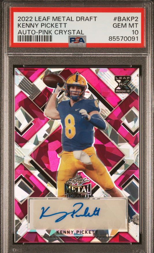 Kenny Pickett Crystal Pink auto /10 PSA 10