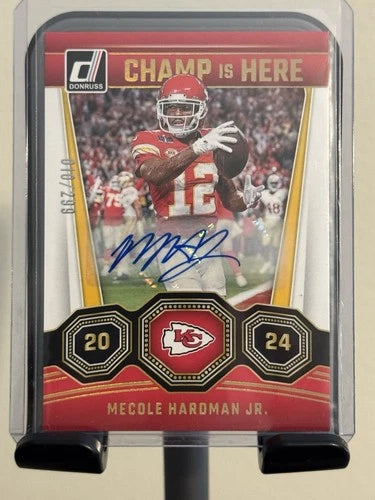 2024 Donruss Football The Champ Is Here Mecole Hardman Jr Auto /299 Chiefs