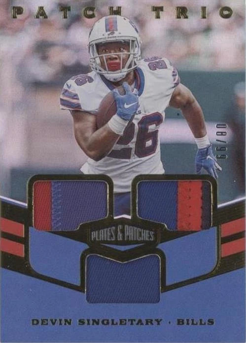 2019 Panini Plates & Patches Devin Singletary #PT-DSI (Gold)